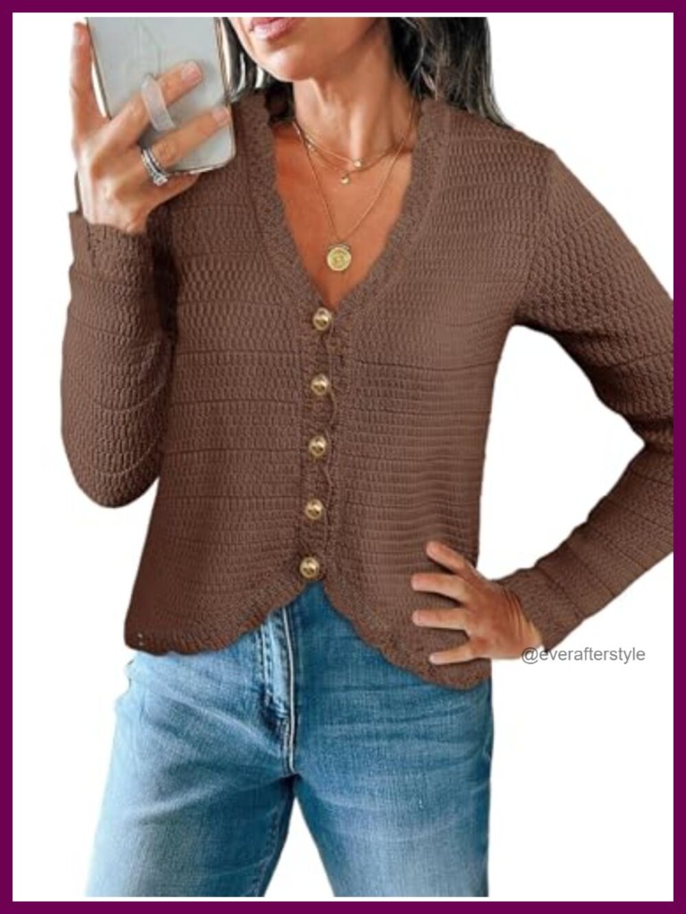 Womens Cropped Cardigan V Neck Button Down Acrylic Cotton Knit Sweater
